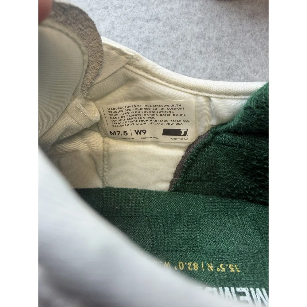 True Masters Edition Spikeless Shoe Size M 7.5  W 9 - True Golf - 